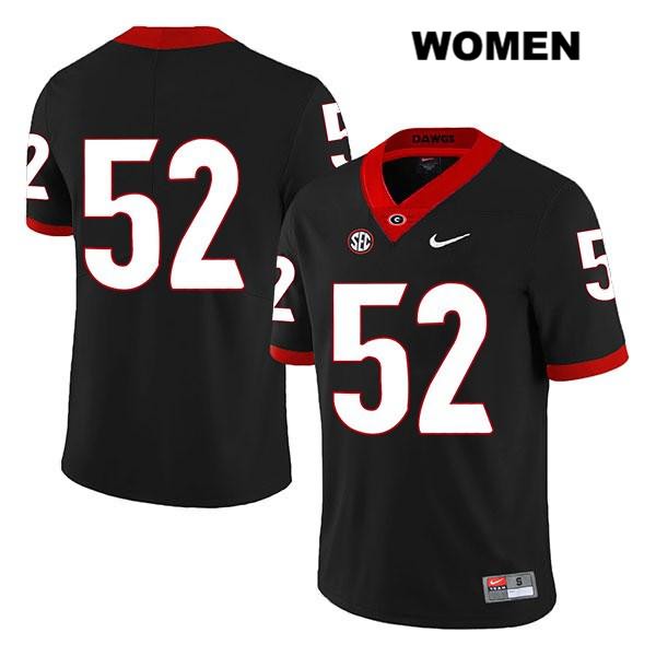 Georgia Bulldogs Women's Tyler Clark #52 NCAA No Name Legend Authentic Black Nike Stitched College Football Jersey WPI3056IN